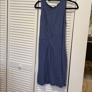 Blue and white stripe dress